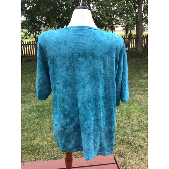Turquoise Dreamcatcher Feather Graphic T-Shirt L Tie-dye Lynde Apparel Boho - Picture 4 of 6